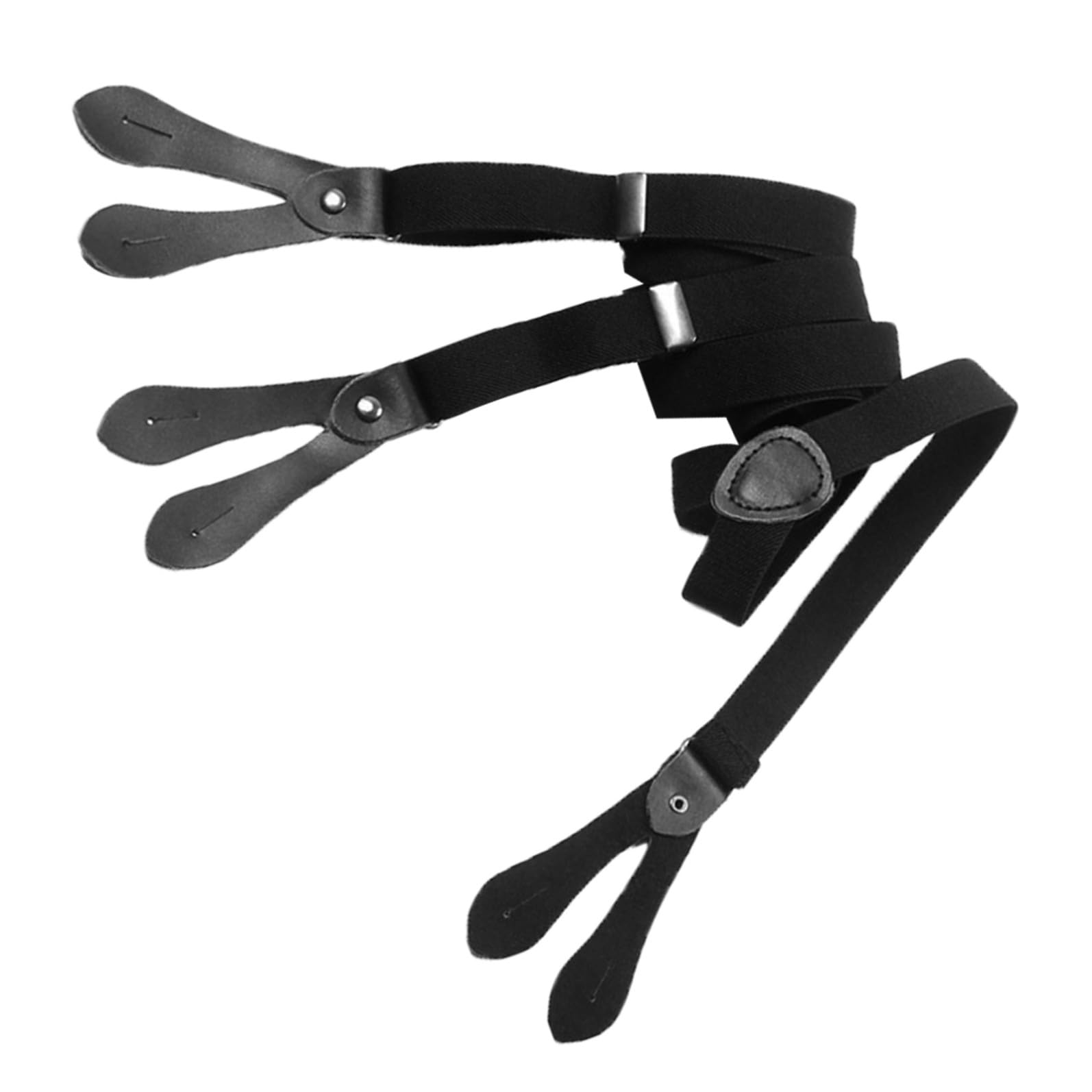 PACKOVE 3pièces Bretelles Élastiques Réglables Avec Boutons Pour Hommes Et Femmes Sangles y Design Classique Idéales Pour Jeans Et Tenues Décontractées