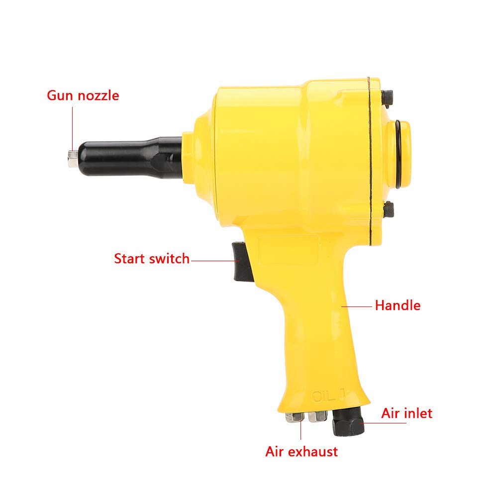 KP-705P Riveteuse Pneumatique Pistolet,Force De Traction Forte, Rendement Élevé, Convient Aux Clous En Aluminium, Aux Clous En Fer Etc