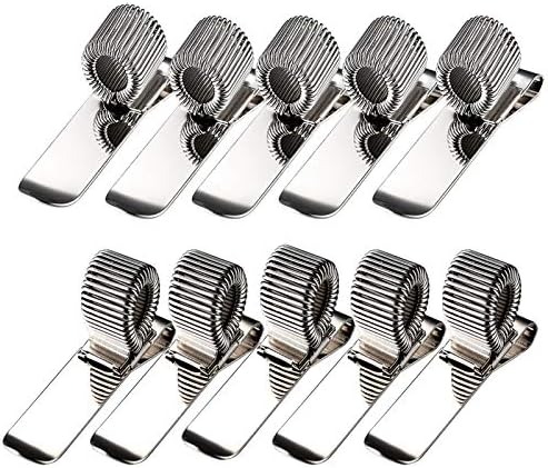 5 Top & 5 Side Fit Metal Pen Loop Holder Clips Pocket Pen Holder with Adjustable Spring Loop Pocket Pen Pencil Markers Loop Holder Clip for Pens Office Whiteboard Notebook Nurse Accessory Clipboard