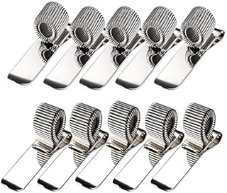 5 Top & 5 Side Fit Metal Pen Loop Holder Clips Pocket Pen Holder with Adjustable Spring Loop Pocket Pen Pencil Markers Loop Holder Clip for Pens Office Whiteboard Notebook Nurse Accessory Clipboard