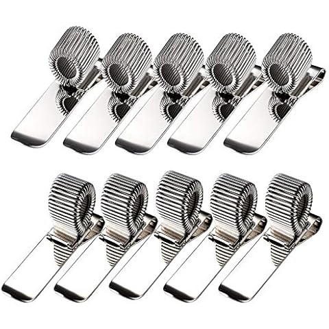 5 Top & 5 Side Fit Metal Pen Loop Holder Clips Pocket Pen Holder with Adjustable Spring Loop Pocket Pen Pencil Markers Loop Holder Clip for Pens Office Whiteboard Notebook Nurse Accessory Clipboard Cover