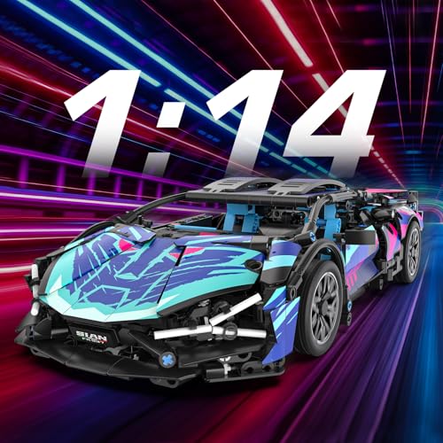 Set de Bloques para Construir Auto de Carreras 1:14 miniatura 4