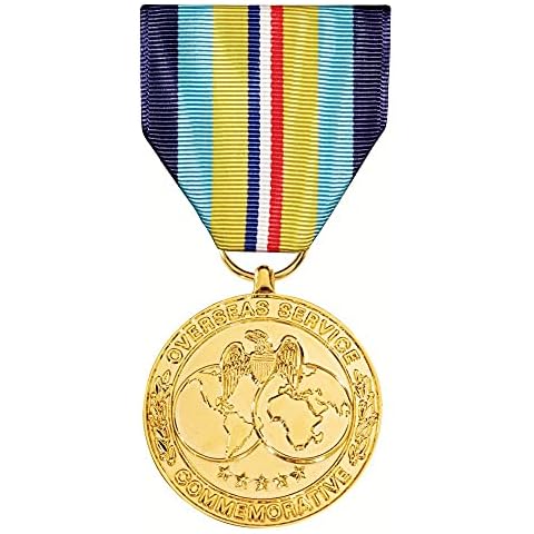 MEDALS OF AMERICA EST. 1976 Overseas Service Commemorative Medal Anodized Cover