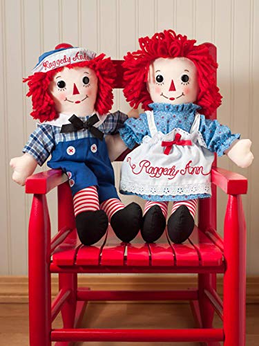 Conjunto de 2 muñecas Aurora Raggedy Ann y Raggedy Andy miniatura 4