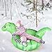 Karlak Thicken Snow Tube Inflatable Snow Sleds with Handles Winter Toys for Kids Adults