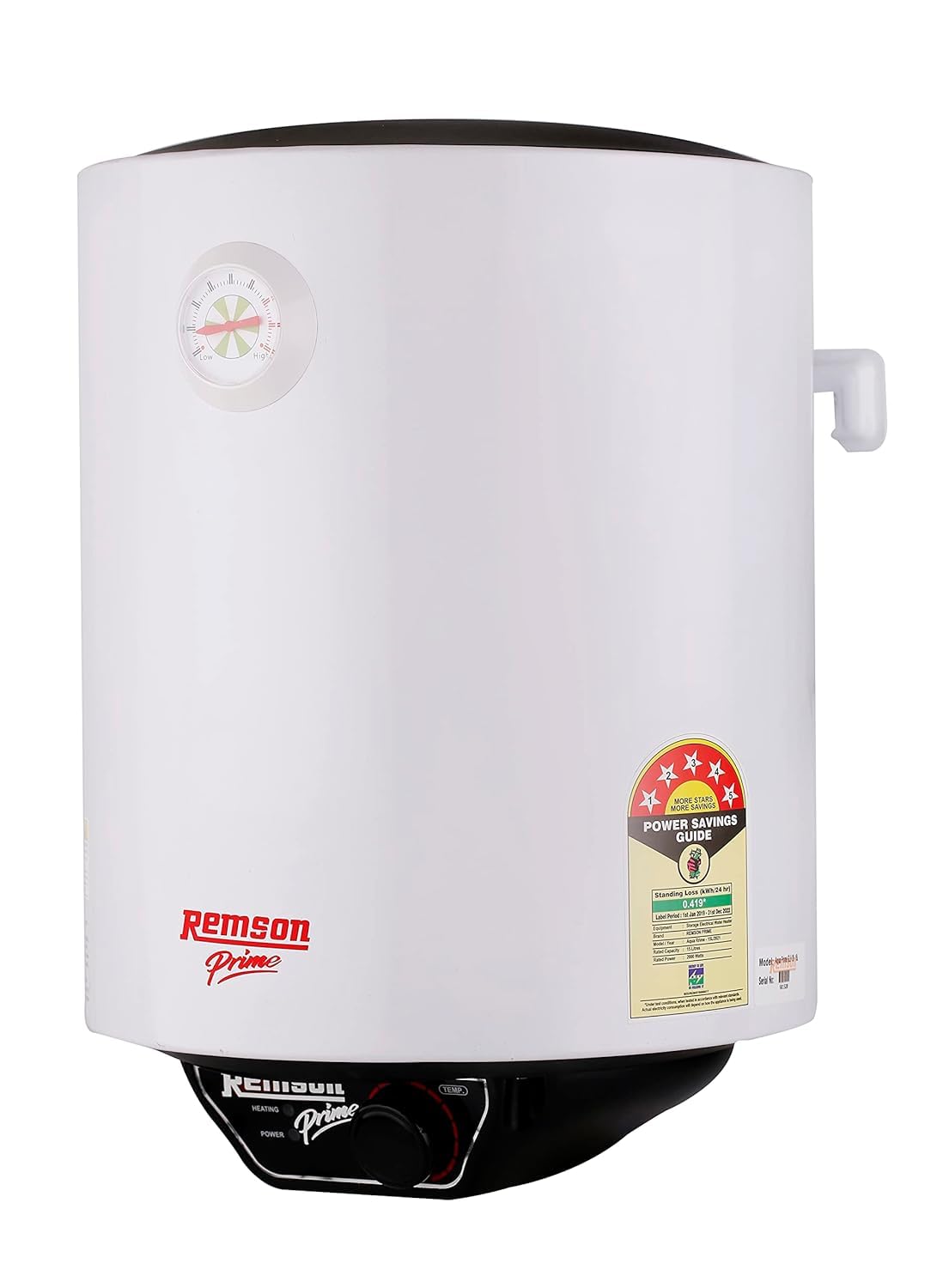 Remson Prime Glass Line Vertical Star Storage Water Heater