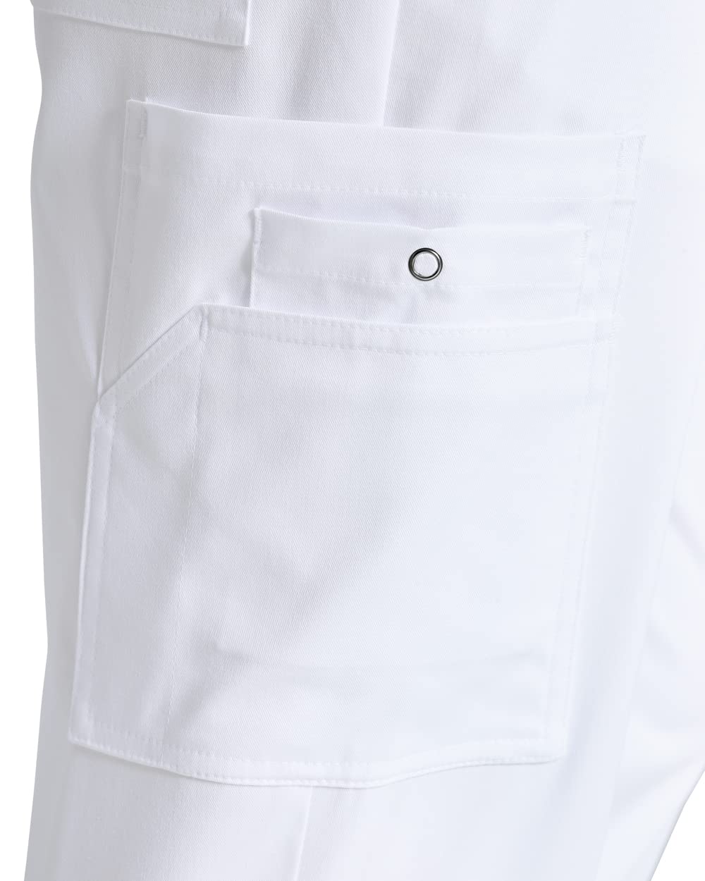 CLINIC DRESS Hose für Damen und Herren, lässige Beinweite, Teilgummibund, 2 Seitentaschen, Schrittlänge ca. 86 cm, Stretch, 95 Grad Wäsche