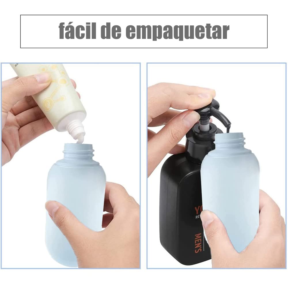 ANNIEMOOM 11 Travel Bottles, Travel Bottles Set Leak Proof Travel Containers for Shampoo, Lotion, Sun Cream, TSA Approved Travel Accessories, Refillable, Reusable, White, rechargeable 3
