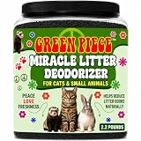 Green Piece Activated Charcoal Cat Litter Deodorizer for...