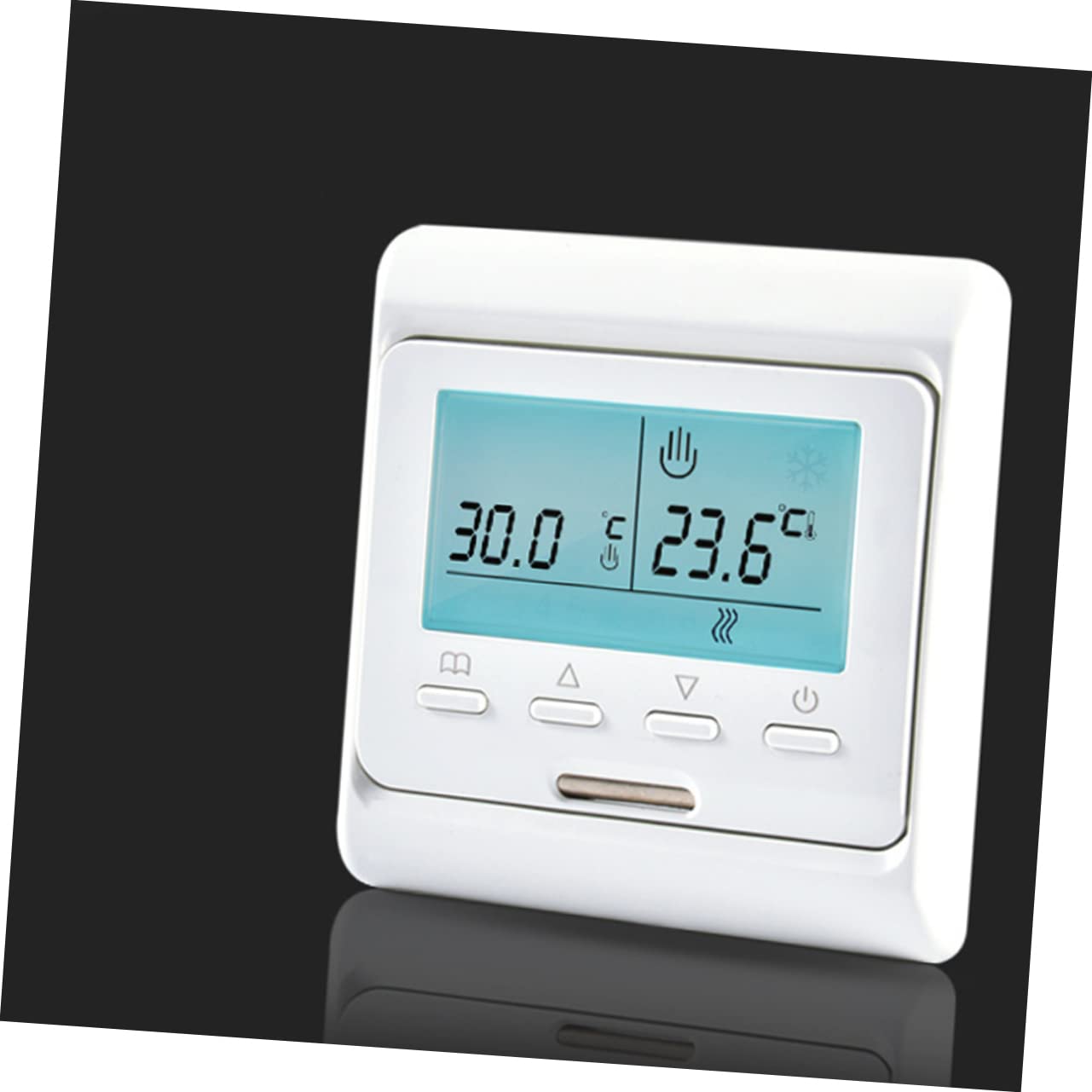 POPETPOP 2pezzi Termostato Elettrico Programmabile Lcd Per Riscaldamento Pavimento Controllo Digitale Per Ambienti Residenziali e Commerciali Vh