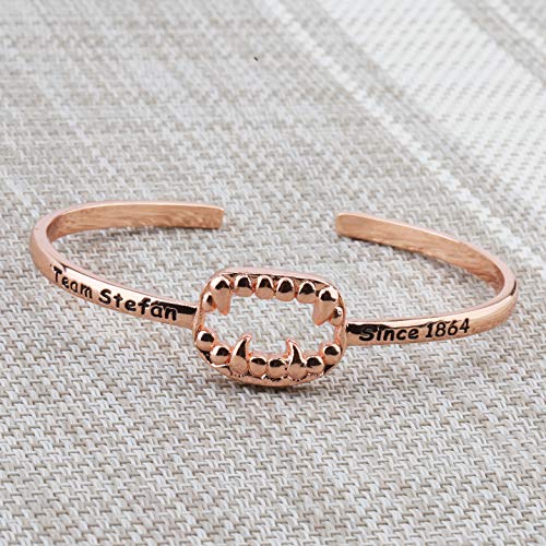 Image of CENWA Team Salvatore /Damon /Stefan Since 1864 Teeth Bracelet Vampire Fandom Gift