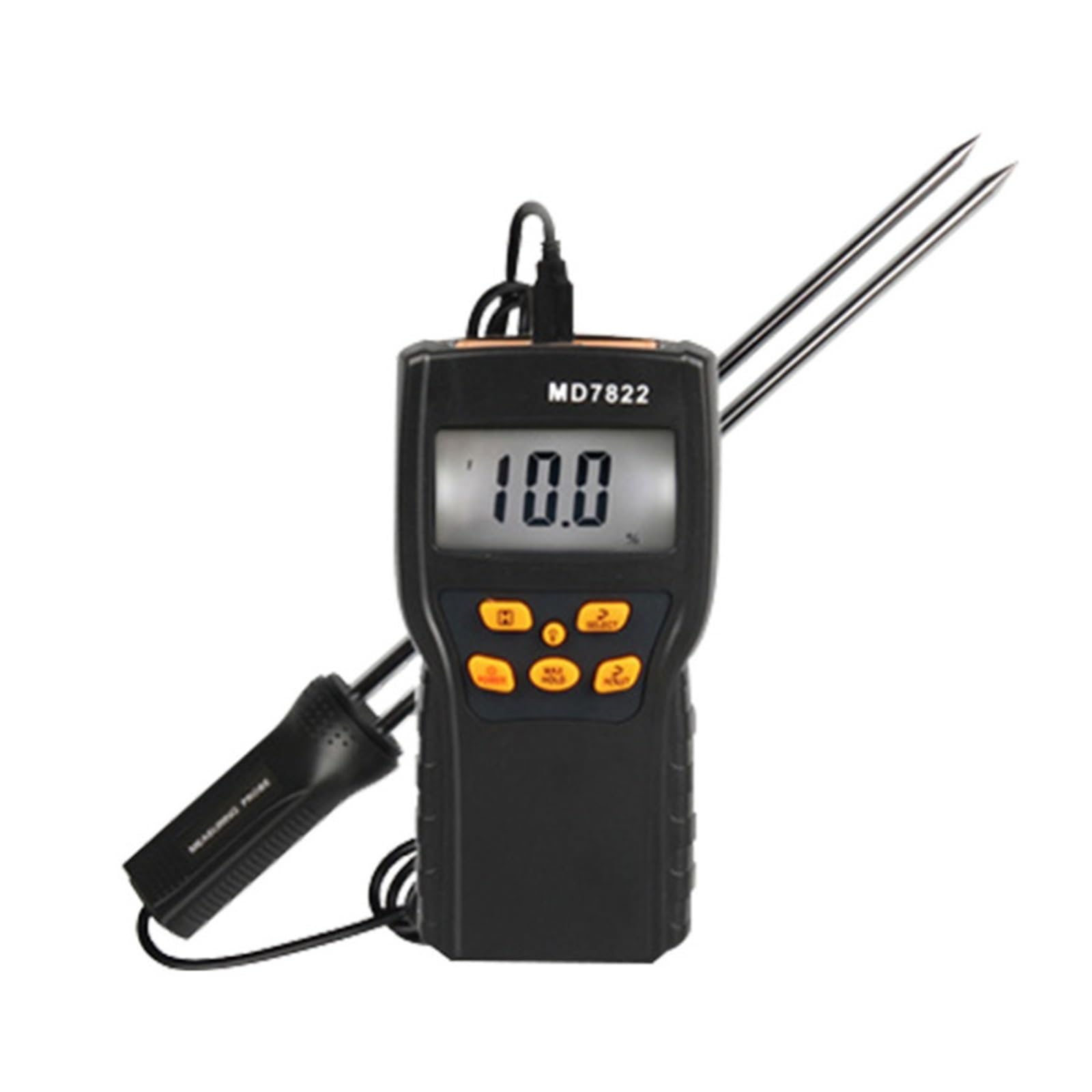 MD7822 Digital Grain Moisture Meter LCD Display Humidity Tester Contains Wheat Corn Rice Test Hygrometer Damp Detector