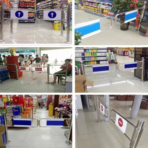 Générique Portillon battant Automatique à Ressort - Porte piétonne unidirectionnelle à 90° pour supermarchés, usines et Parcs - Porte d'allée Robuste à Ressort