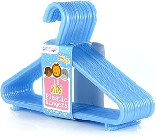HANGERWORLD 36 Pink Plastic 30cm Childrens Coat Clothes Garment Trouser Skirt Bar Baby Toddler Hangers.