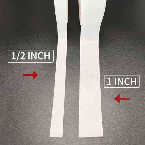 KEPAIBOS Double Sided Iron On Adhesive Hem Tape with Backing Easy-Iron Washable Fusible No Sew Tape for Fabric (Standard, 1 Inch 54 Yards)