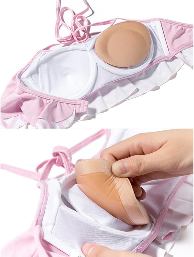 2 Pairs Removable Bra Pads Lift Breast Inserts Self-Adhesive Silicone Bra Inserts Breast Pads Invisible Padded Bra Cups Insert Bikini Push Up Sticky Bra Cups Sports Cups for Swimsuit Bikini Top - Image 8