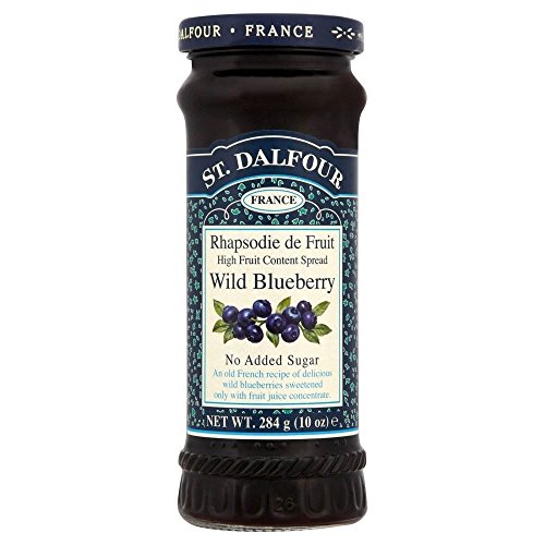 St. Dalfour Wild Blueberry Jam Spread No Added Sugar (284g) - Pack of 2