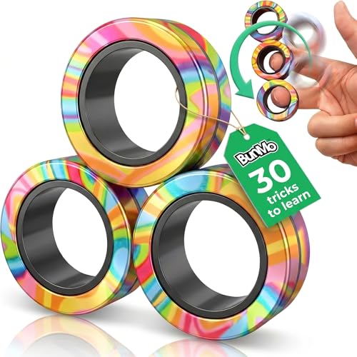 BUNMO Magnetic Fidget Rings 3pk – Cool...