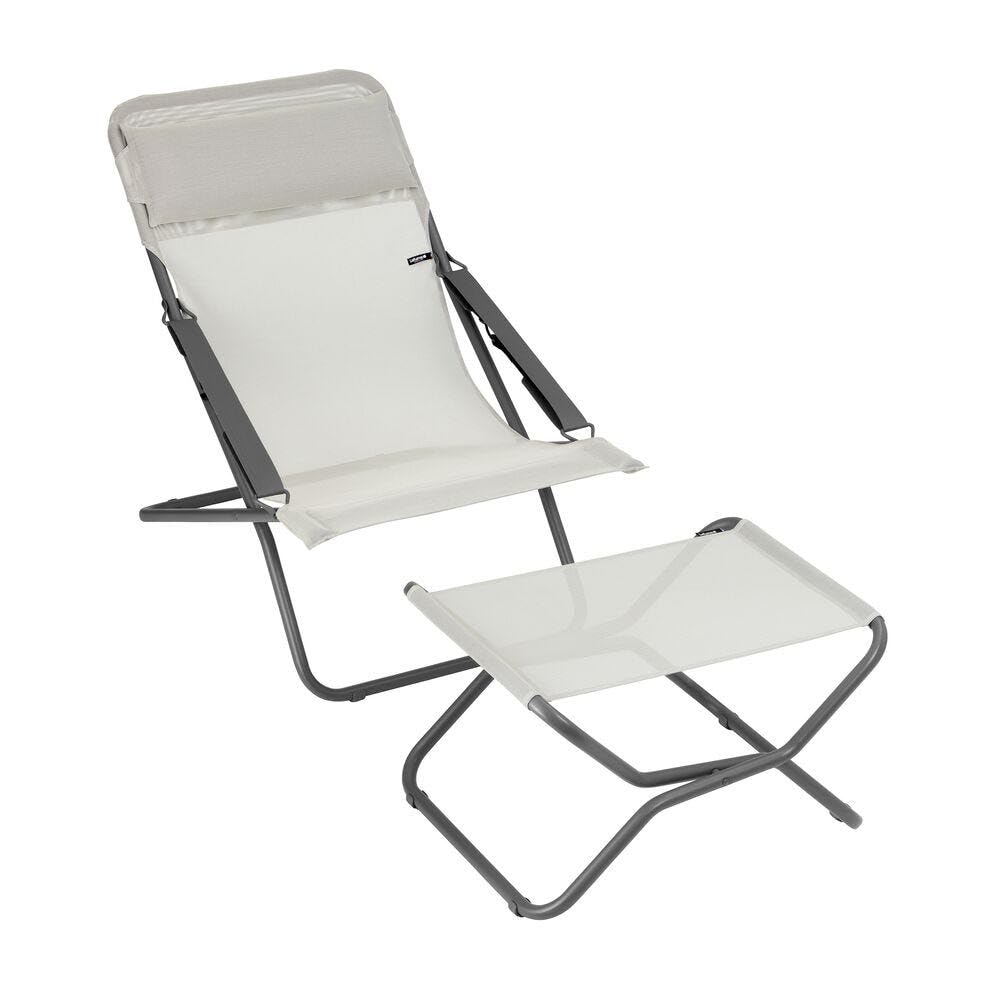Lafuma Mobilier Reposapiés/Taburete, Next, Batyline, Color Seigle II, LFM2718_9868 66 x 51 x 35 cm