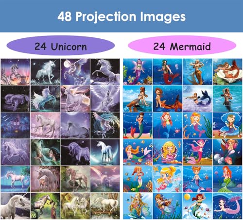 Pup Go Mermaid & Unicorn Torch and Projector for Kids Ages 3+, 2-Pack with 6 Discs and 48 Images - Image 4