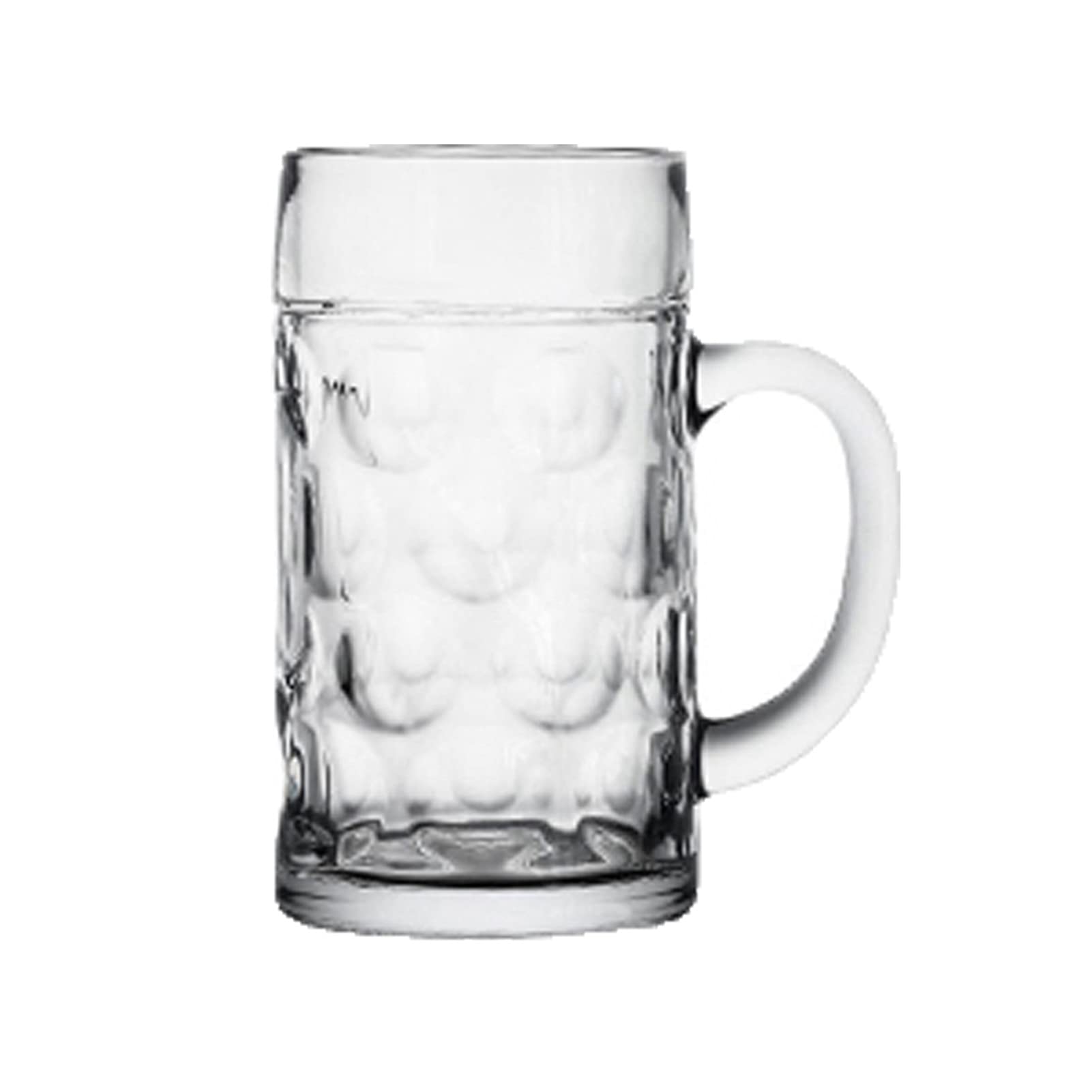RUHEN Jarra de Cerveza de Vidrio Engrosado de 500 ml, Jarra de Cerveza de Gran Capacidad, Vasos de Cerveza fáciles de Limpiar con asa, Juego de 10 jarras de Cerveza