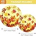 48pcs Thanksgiving Leaf Party Supplies Fall Maple Leaves Paper Plates Set Disposable Thanksgiving Party Dinner Dessert Plate Birthday Tableware Autumn Decorations Favors, Including 9
