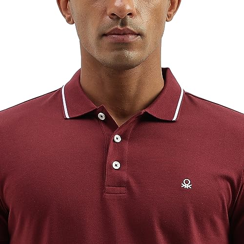 Image of United Colors of Benetton Men's Solid Regular Fit Polo Shirt