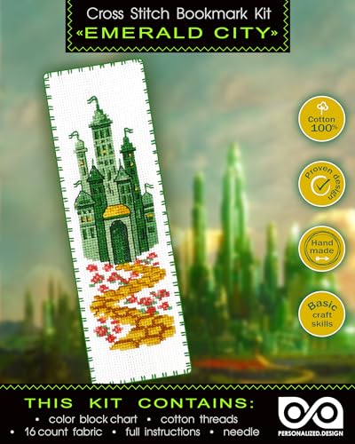 Image of Emerald City: The Wonderful Oz Wizard - Couted Cross Stitch Bookmark Kit