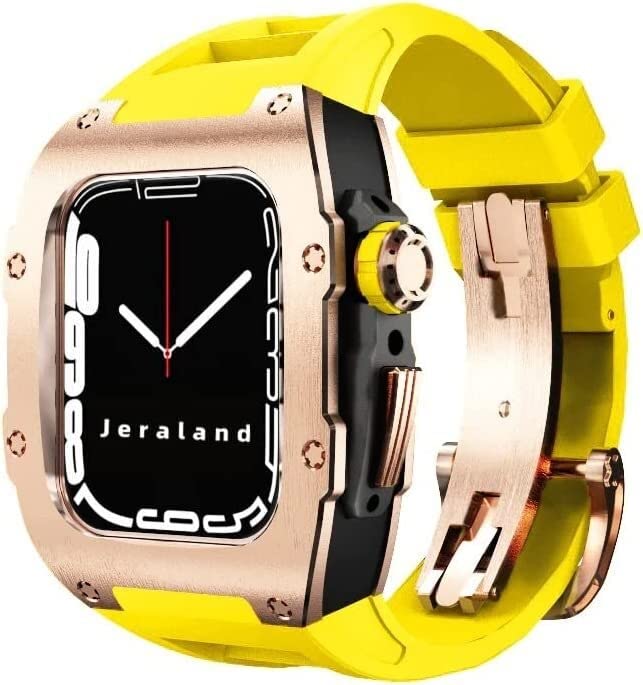 Kit boîtier métal bracelet caoutchouc EZZON Apple Watch 45mm - 2