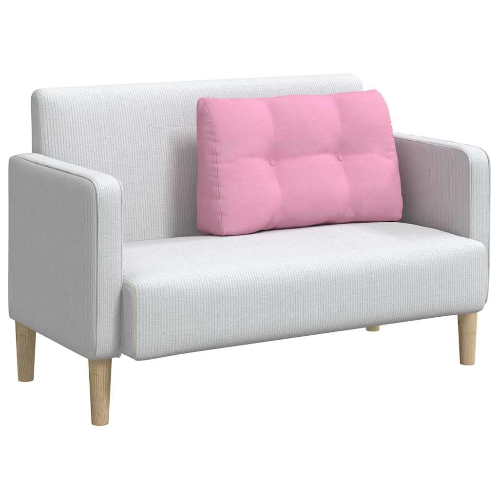 Rückenpolster Rosa 80x24x50 cm Samt-Optik Bett Keilkissen | Samtiges Keilkissen mit Knopf-Design und abnehmbarem Bezug für gemütliche Stunden im Schlafzimmer und Wohnzimmer.