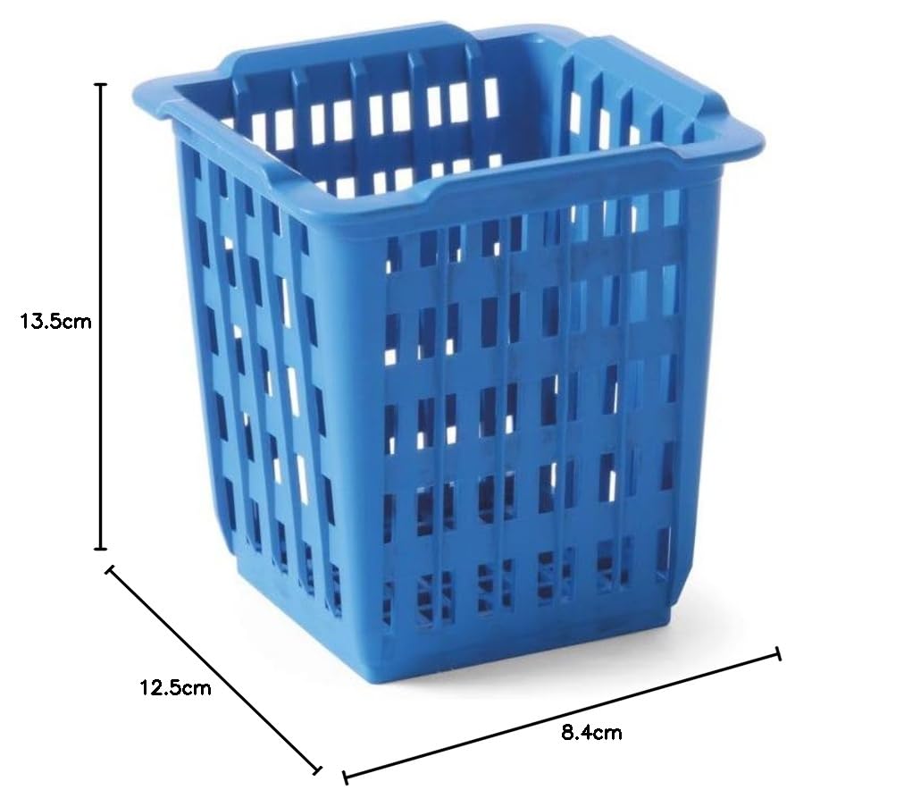 HENDI Ociekacz na sztućce, perforowany, nadaje się do mycia w zmywarce, wkład na sztućce, uchwyt na przybory kuchenne, 125x84x(H)135mm, polipropylen, niebieski