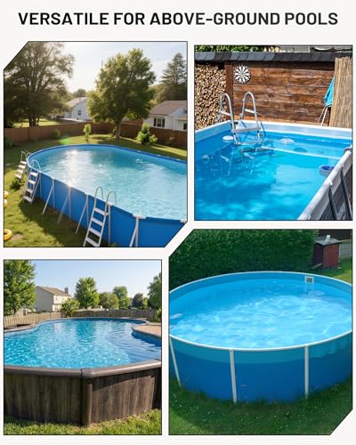 Image of Peel and Stick Above Ground Pool Cove Foam, 16 Pack - 46.5-inch Liner Protection & Floor Support - Made of High-Density Waterproof Foam - for 18' Pools, Easy to Install Above Ground Pool Accessories
