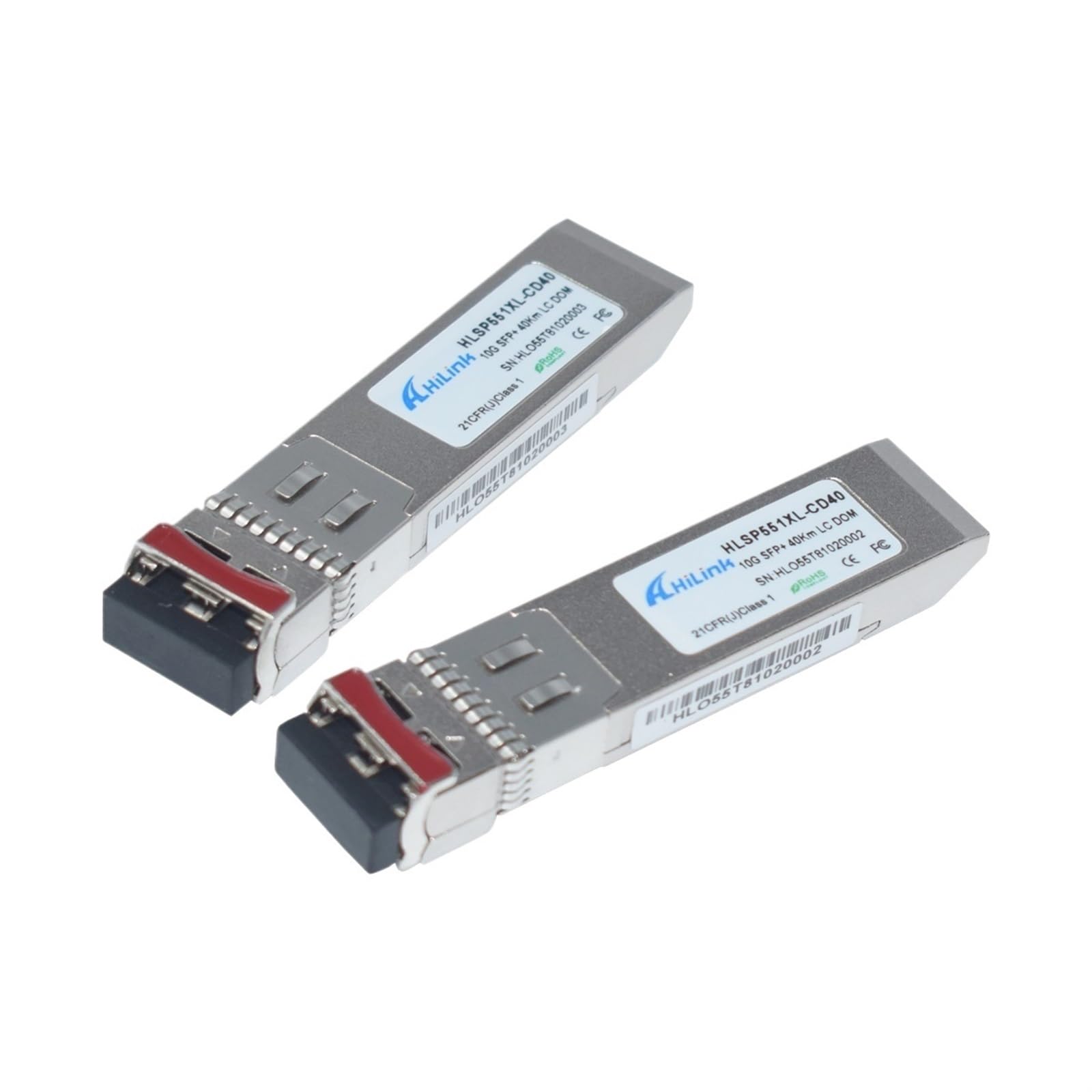 10G ER SFP+ SMF 40KM ER STM-64 Transceiver 10Gbase 1310nm 1550nm SFP Ethernet Moduł (rozmiar: 2 szt. 1550 nm)