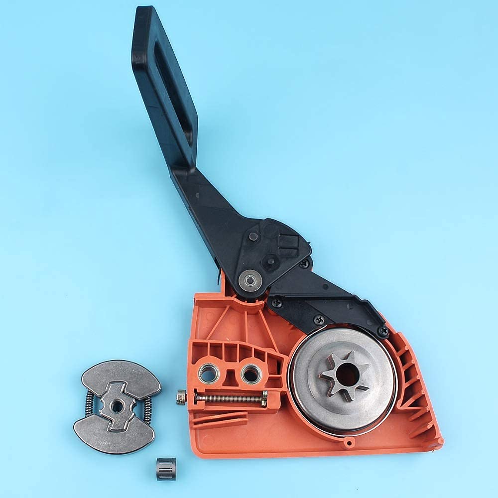 Piñón Embrague Cadena Freno manija Cubierta Embrague Tambor Kit Compatible con Husqvarna 13613714142 Motosierra con cojinete de Agujas Piezas de Repuesto