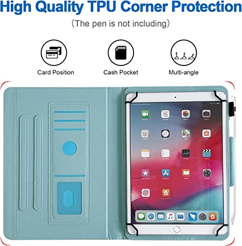 9.5-10.5 Inch Tablet Universal Case, Synthetic Leather Case Cover For Ipad Air,New Ipad 5Th/6Th Gen, Samsung Galaxy Tab A 10.1/Tab E 9.6 And More 9.5-10.5Inch Tablet, Plaid Marble 1 #TOP5