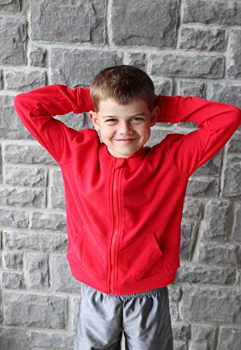Unifaco Boys Hoodies Size 10 12 Red Fashion Zip Up Red Hoodies Sweatshirts Lightweight Spring Sports Outfits #TOP2