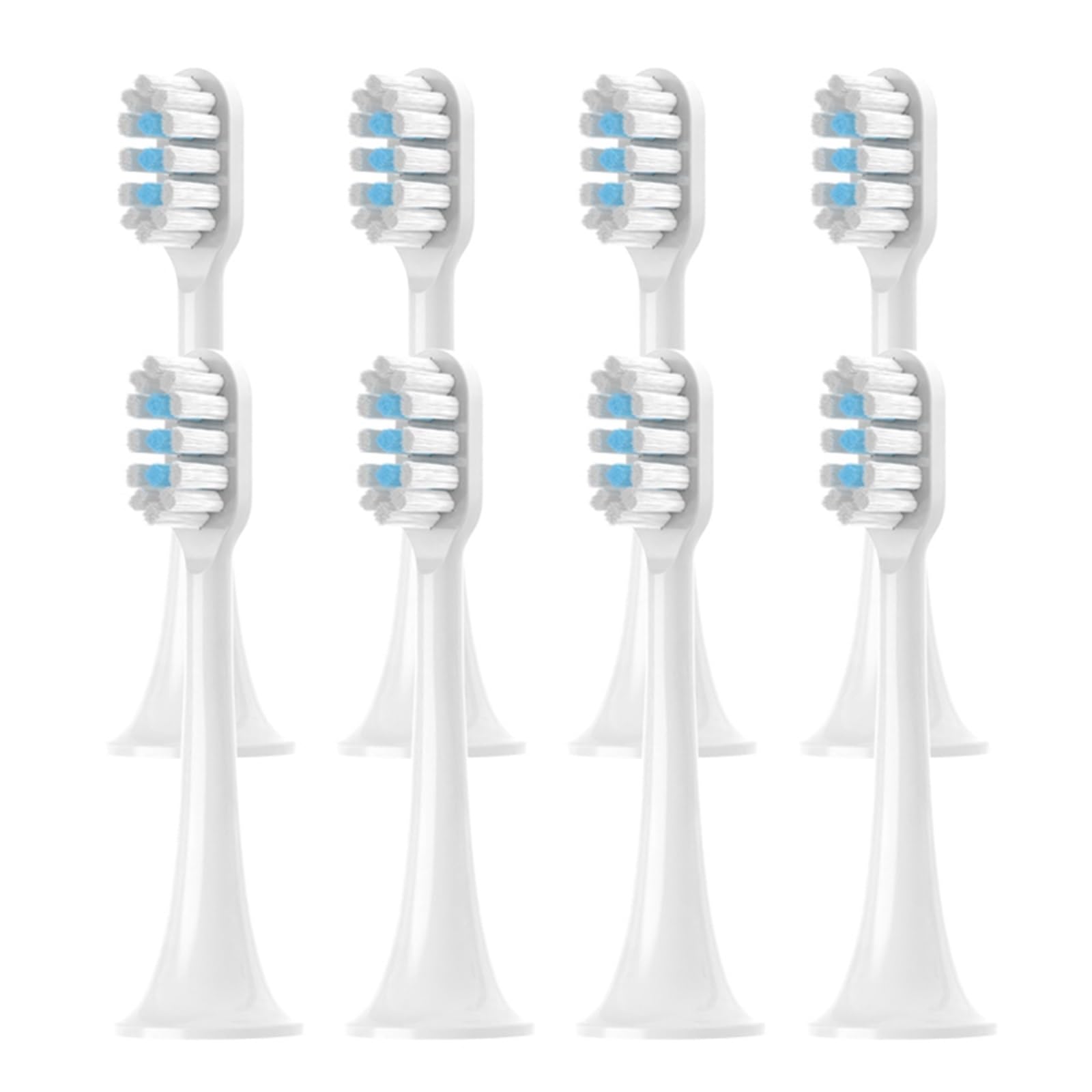 Testine spazzolino morbide per T300 T500 T500C T700 | Testine di ricambio in plastica per adulti, T100(White-8PCS)