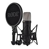 RØDE NT1 5th Gen Large-Diaphragm Studio Condenser Microphone - XLR & USB Outputs - Shock Mount & Pop Filter Included - Music Production, Vocal Recording, Podcasting - Black - Professional Audio NT1 5th Gen Black