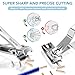 Nail Clippers for Men Thick Nails - DRMODE 16MM Wide Jaw Opening Extra Large Toenail Clippers & Easy Grip 360 Degree Rotary Fingernail Clippers for Seniors Nail Cutter with Nail File Cuticle Trimmer