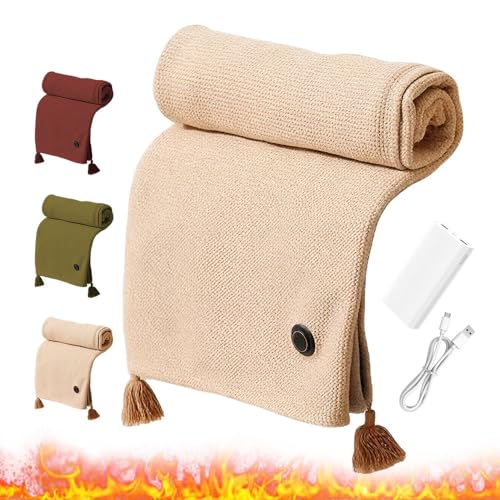 Heizdecke mit Akku, 2025 Neu Elektrische Heizdecke Tragbare Beheizbare...