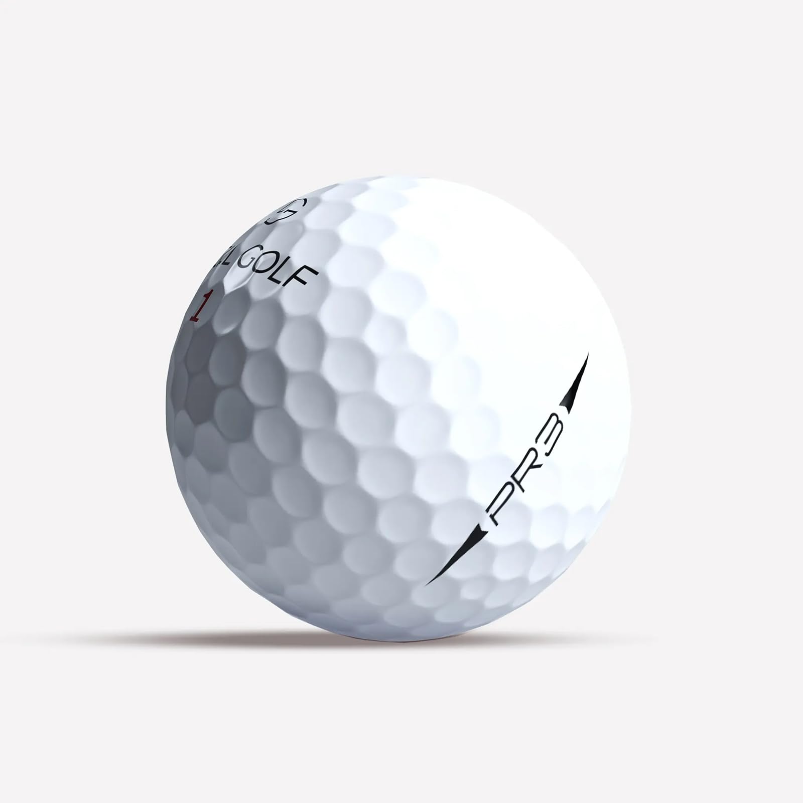 Snell Golf PR3 Pelotas de golf, cubierta de uretano de 3 piezas, tacto suave, giro medio, color blanco, 12 pelotas