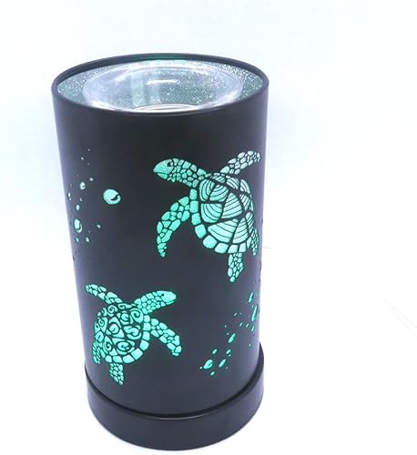 The Gel Candle Company Lámpara de aroma de tortuga marina que cambia de color para aceites de fragancia, gel derretido y quemador de cera difusor