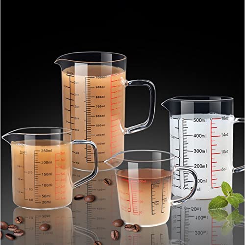 Vaso medidor de vidrio con mango y tapa, 400 ml miniatura 2