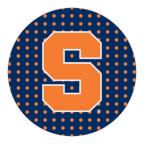 R and R Imports, Inc Syracuse Orange 4 Inch Round Trendy Polka Dot Magnet Officially Licensed Collegiate Product