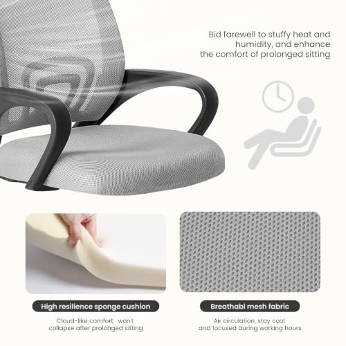 Image of DUMOS Ergonomic Office Chair, Mid-Back Executive Desk Chair 2 Pack