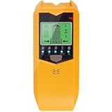 Stud Finder Wall Scanner&comma; 5 in 1 Electronic Stud Sensor&comma; Metal Detector Wall Scanner&comma; Wall Wood Detector Scanner with LCD Display & Audio Alarm for Wood Metal Pipe Studs AC Wire Detection &lpar;Yellow&rpar;
