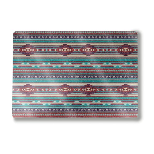 Glossy Glitter Laptop Skin Compatible with Surface Laptop 7 15" (2024) - Southwest Stripes - Premium 3M Vinyl Protective Wrap Decal Cover - Easy to Apply | Crafted in The USA by MightySkins
