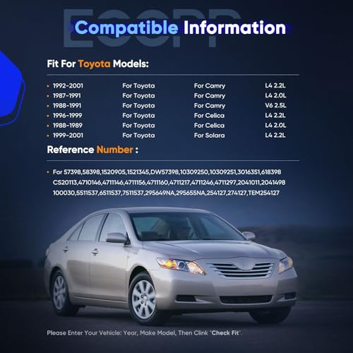 Image of ECCPP AC Compressor 1986-2001 for Toyota Camry Celica Solara 2.0L 2.2L | Fast Cooling AC Compressor with Clutch