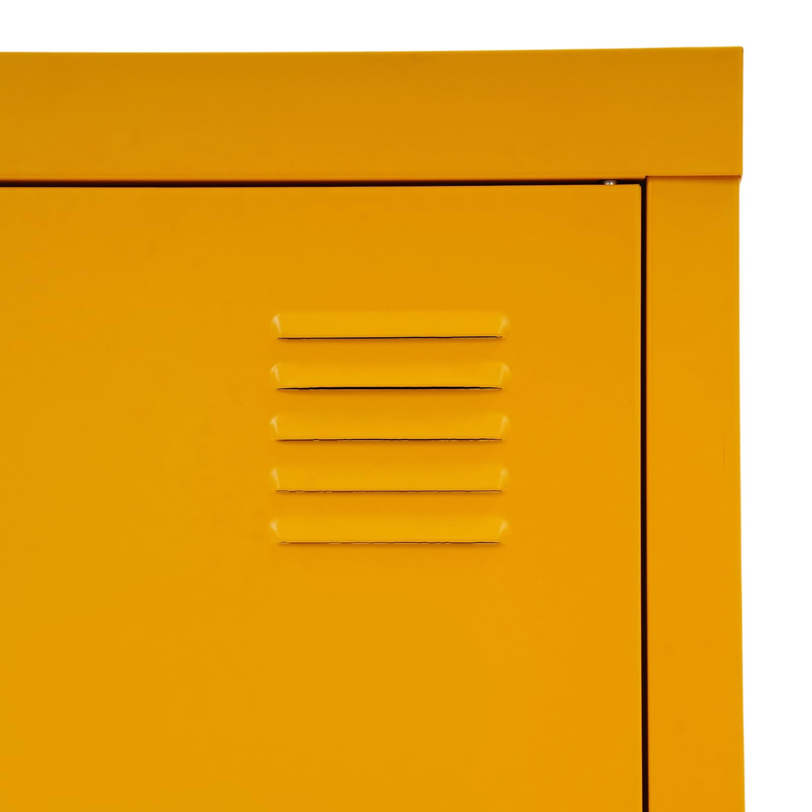 Armoire à outils en métal - 2 niveaux - 1 porte - 40 x 30 x 57 cm - Table de chevet - Armoire de bureau - Buffet de salon - Durable (jaune)