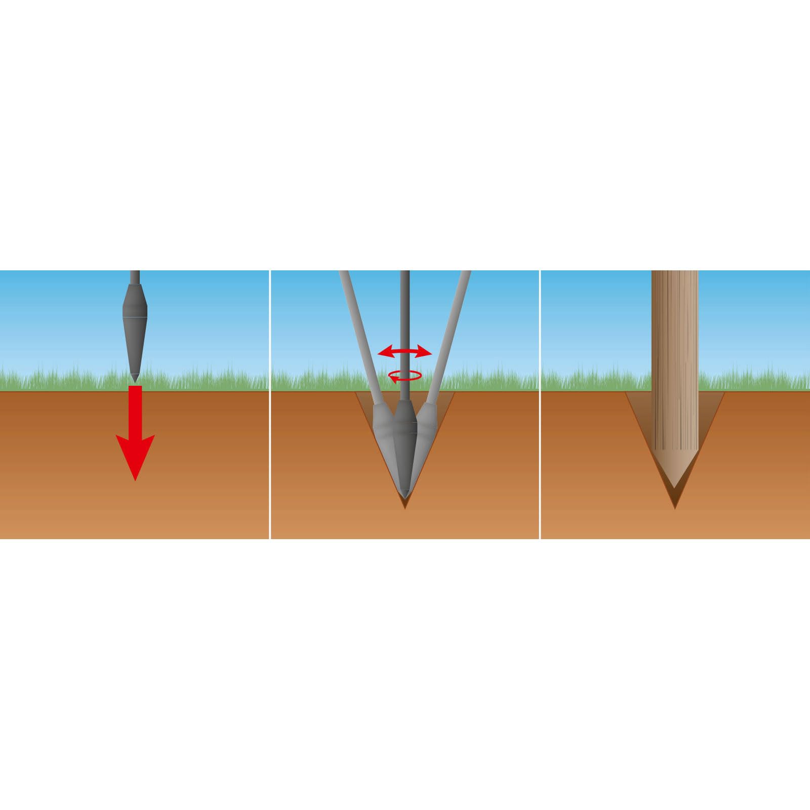 Kerbl Pflockeisen aus Silicium-Federstahl, Gehärtet, Pulverbeschichtet, Runde Spitze, 130 cm Länge, 7 kg